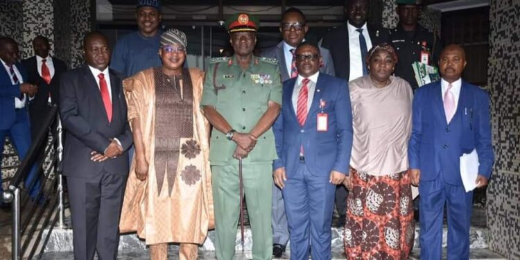 Middle - NYSC DG, General Fadah, EFCC Secretary, Dr EKpungu and others